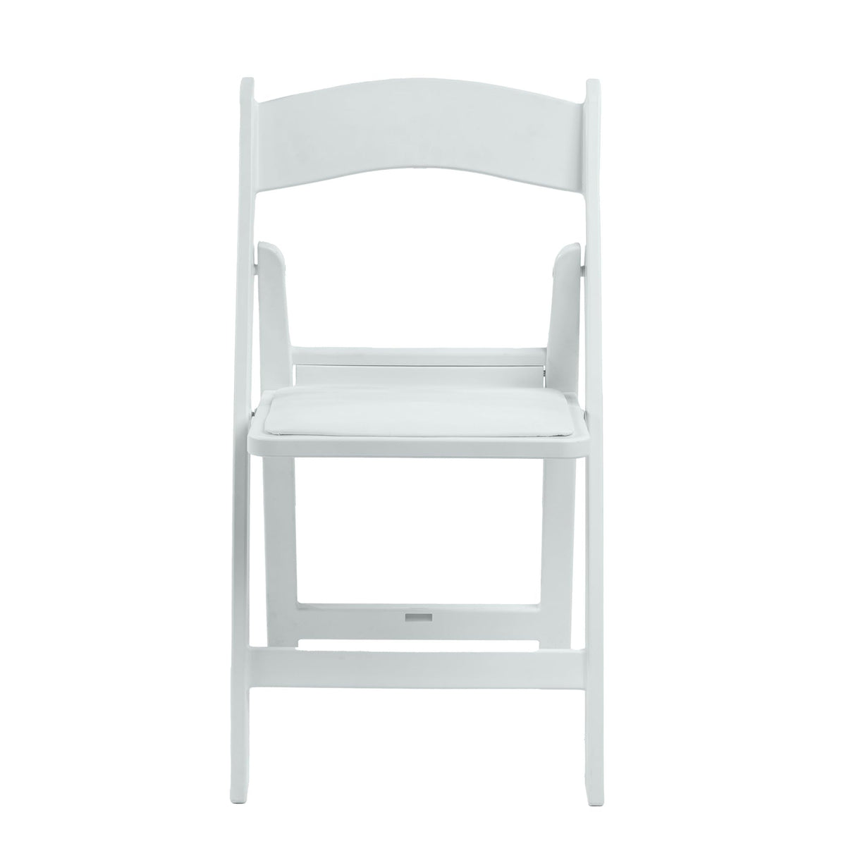 White Resin Folding Chairs with Cushion, 10 Pack S449303
