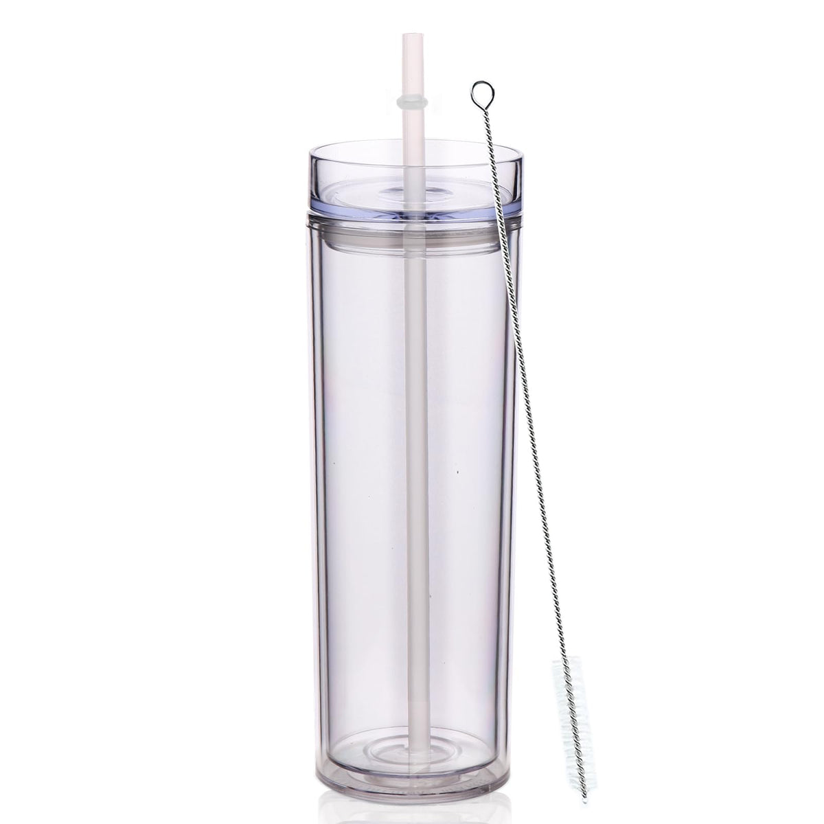 20oz Double Wall Plastic Tumbler with Lid and Straw R85493