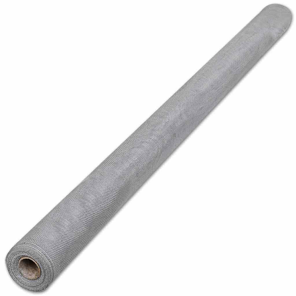 Aluminum Mesh Roll 39.4x196.9 Inch Silver Z1931