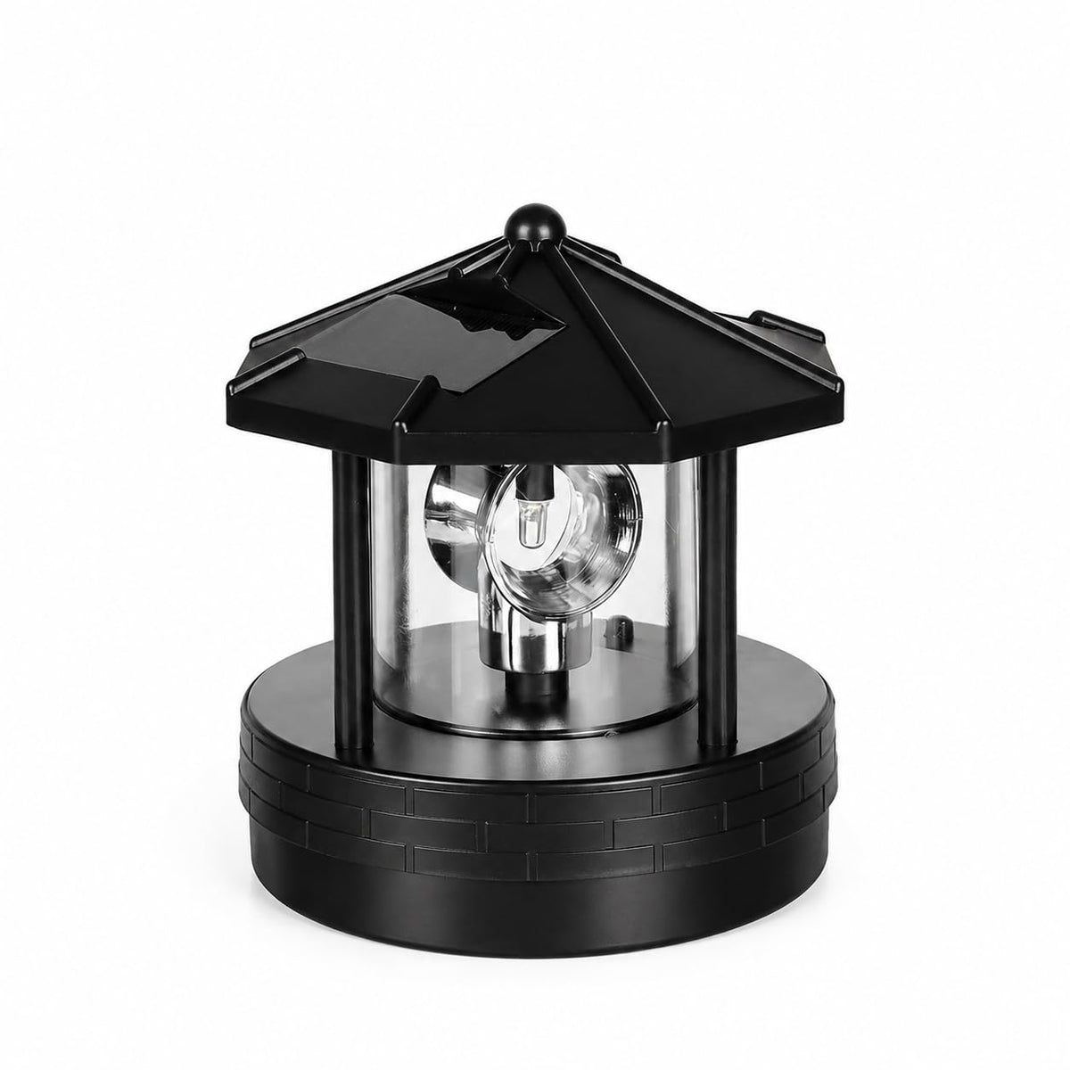 Solar Lighthouse Lamp with Rotating Beacon IP44 Waterproof LED Light O76287