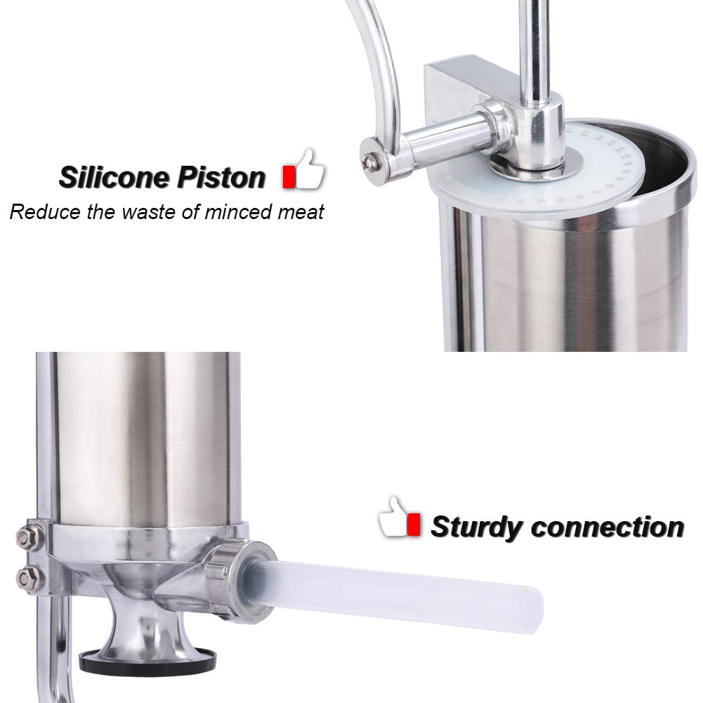 Stainless Steel Vertical Sausage Stuffer with 8 Stuffing Tubes M5676