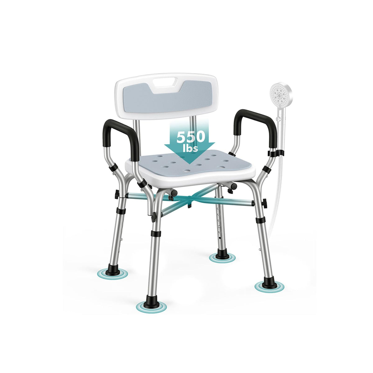 Shower Chair with Removable Arms and Back L452301