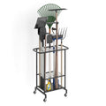 Heavy Duty Metal Garden Tool Organizer with Wheels P573282