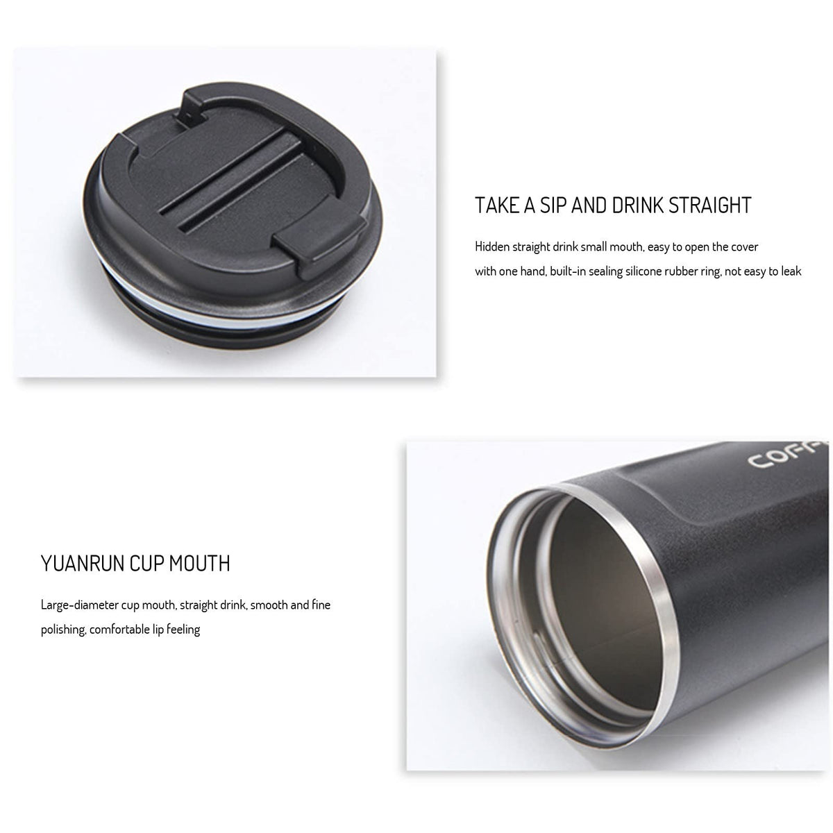 17 oz Spill Proof Stainless Steel Travel Mug S4589