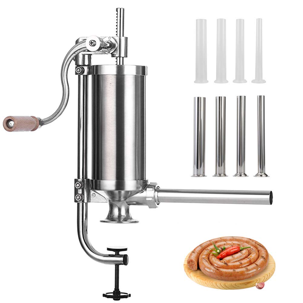 Stainless Steel Vertical Sausage Stuffer with 8 Stuffing Tubes M5676