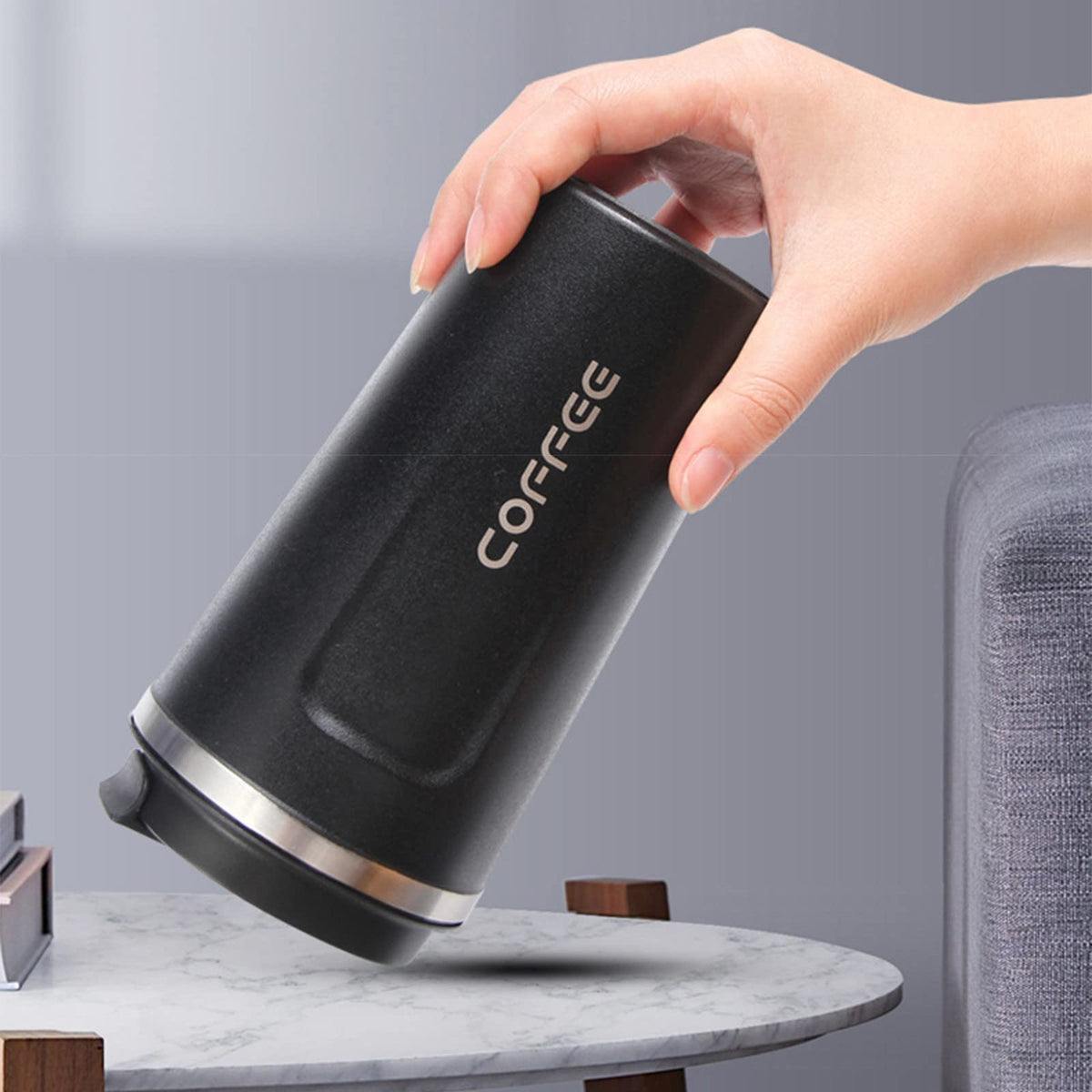 17 oz Spill Proof Stainless Steel Travel Mug S4589