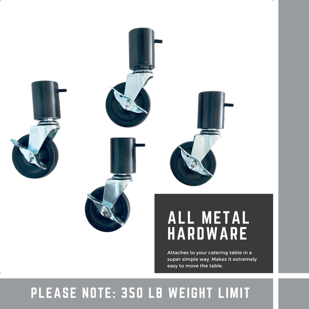 Folding Table Caster Wheels 3” Locking Casters D92465