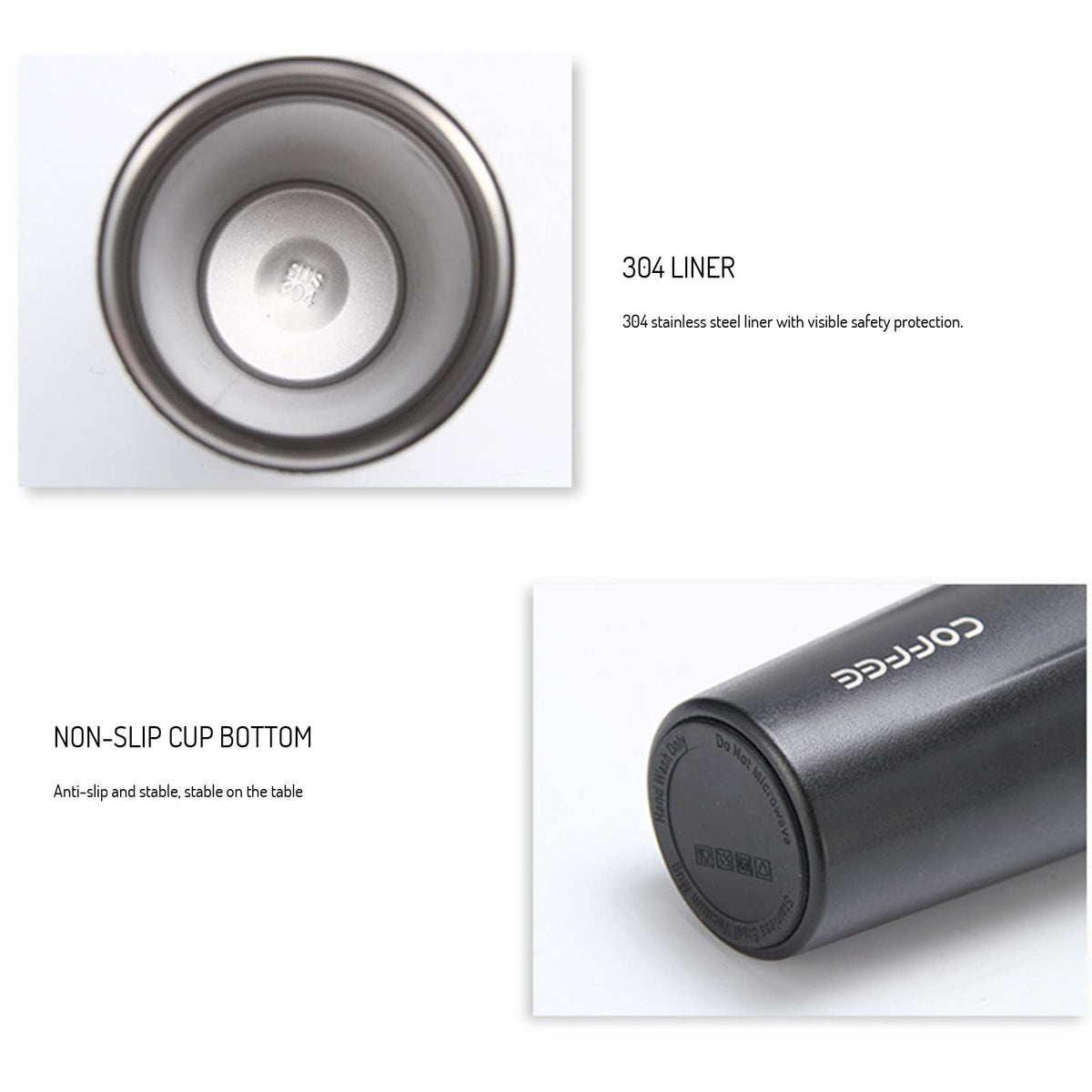 17 oz Spill Proof Stainless Steel Travel Mug S4589