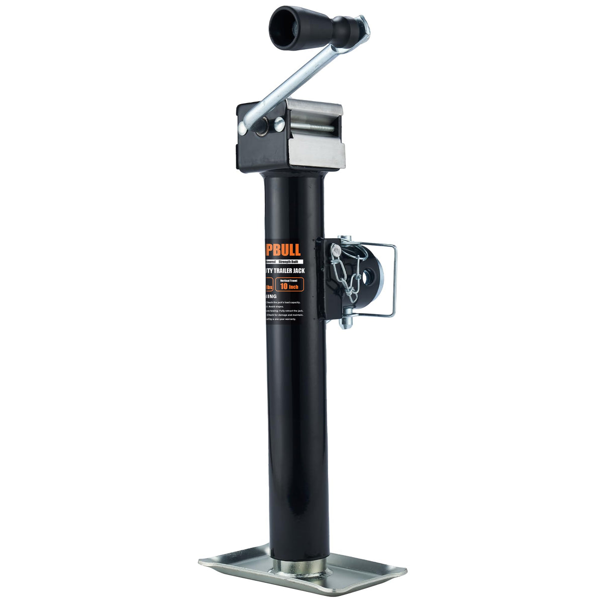 5000lb Weld-on Pipe Swivel Trailer Jack, 10" Vertical Travel Z7061