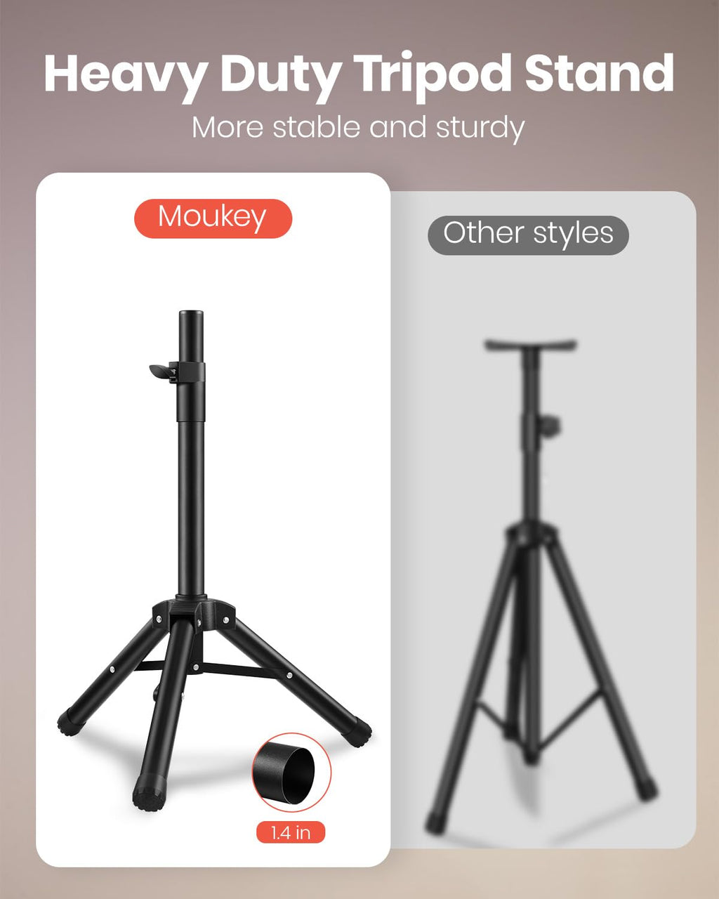 8 Inch Rechargeable Bluetooth PA System with Tripod Stands, Wired Mic F610812