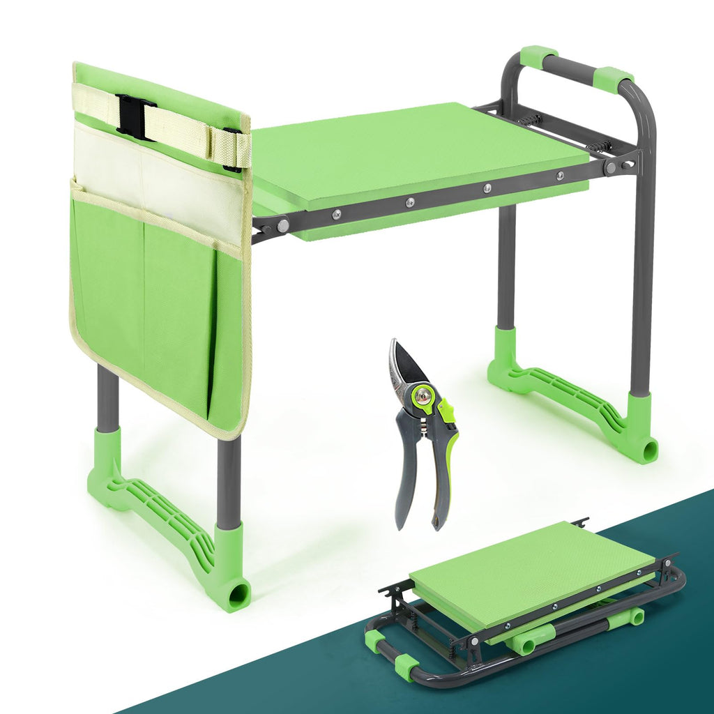 Foldable Garden Kneeler and Seat with Tool Storage Pouch A538808