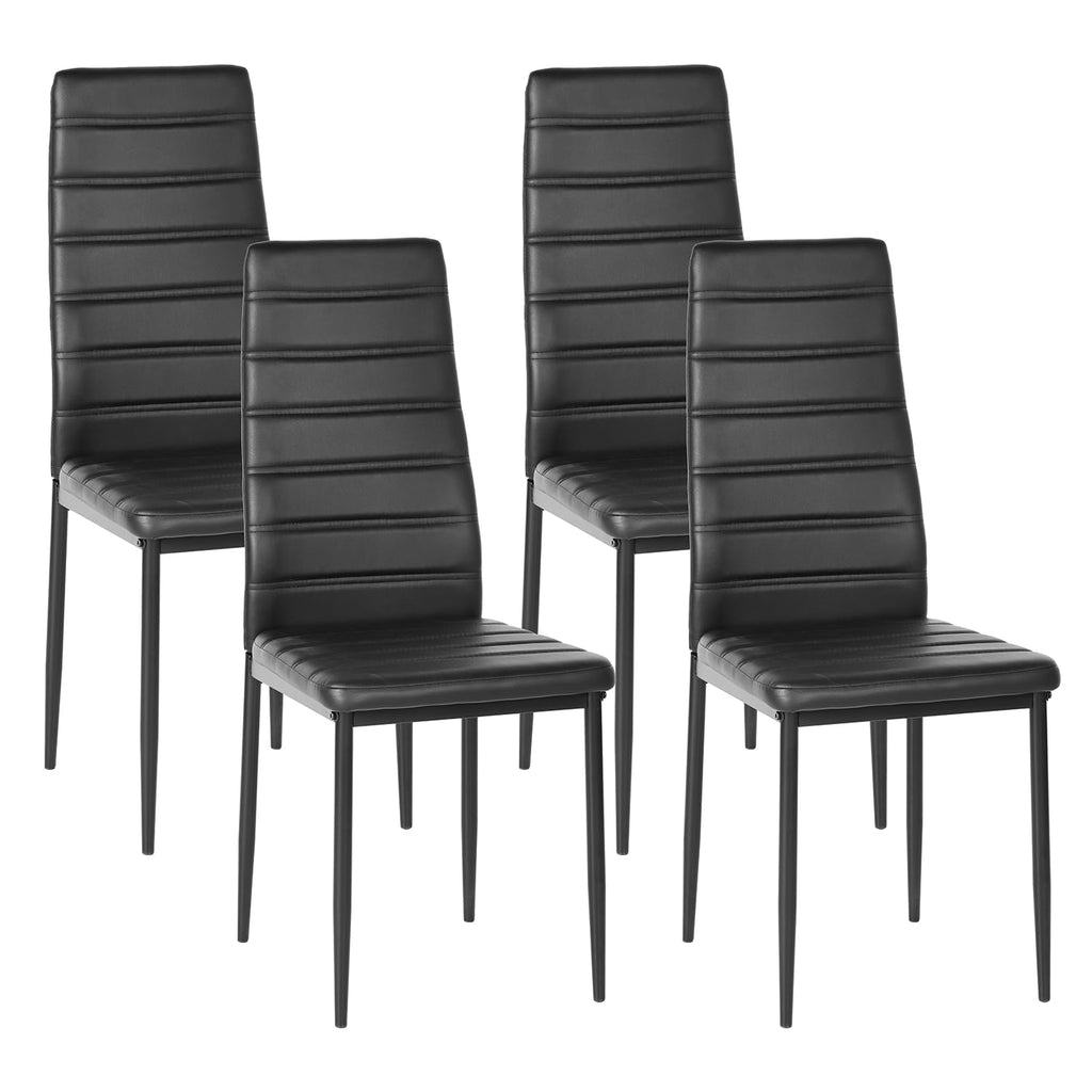 Black PU Dining Chairs Set of 4 Y269