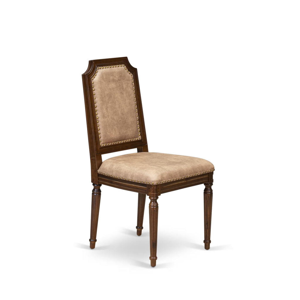 9 Piece Kitchen Table Set with 8 Beige Polyester Chairs C21515