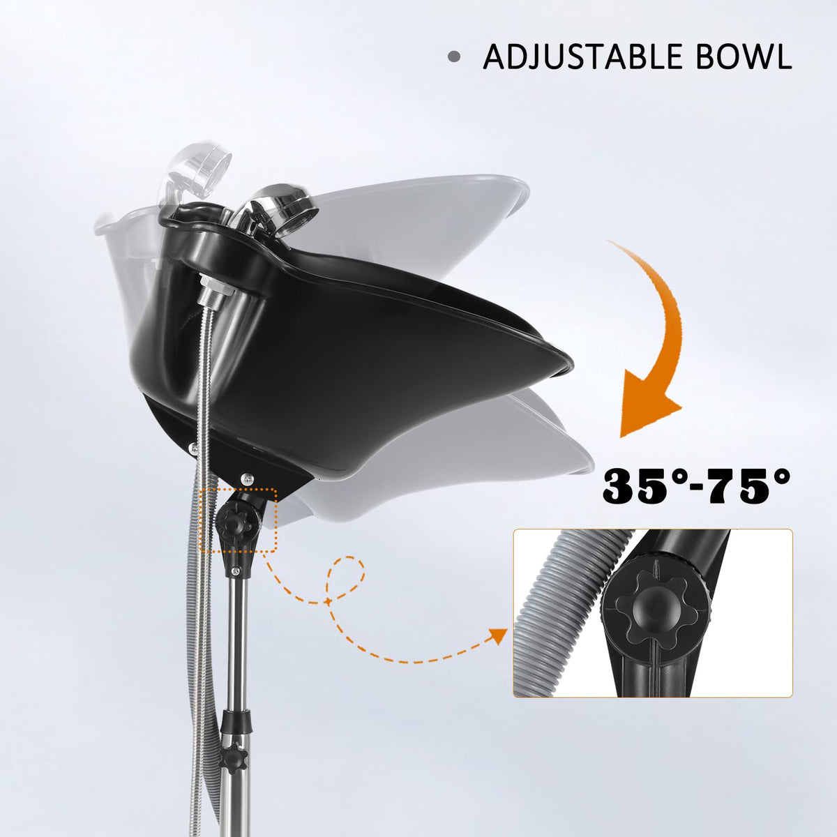 Portable Shampoo Bowl with Drain P198663