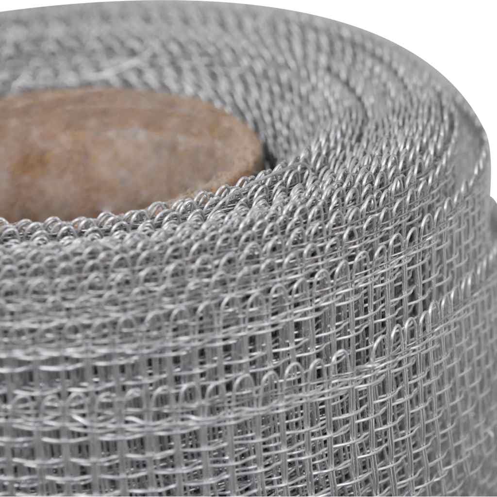 Aluminum Mesh Roll 39.4x196.9 Inch Silver Z1931