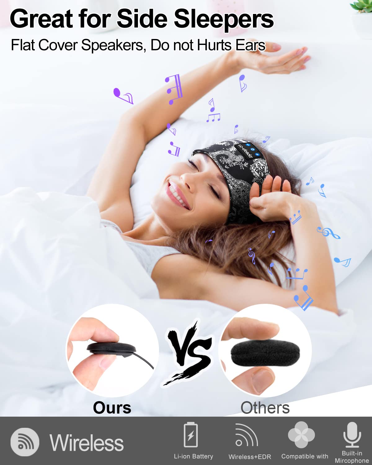 Sleep Headphones Bluetooth Wireless Band Headphones R13649