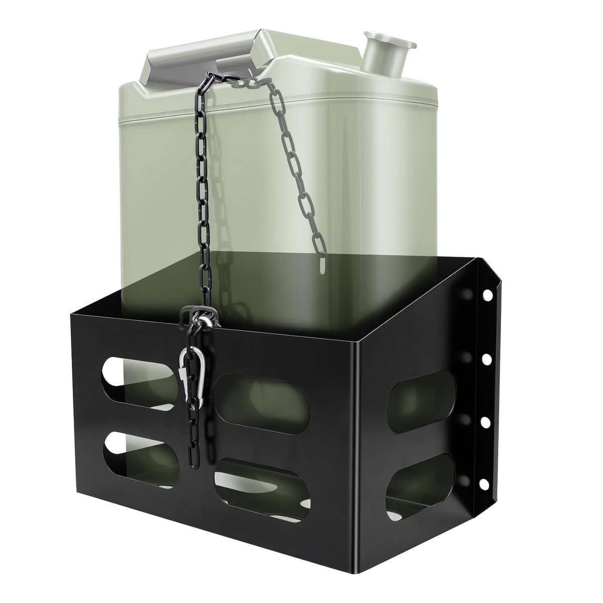 Lockable Metal Steel Gas Cans Holder Rack 5 Gallon L207