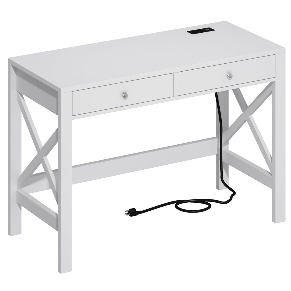 39.4 Inches Computer Desk with 2 Drawers U95131