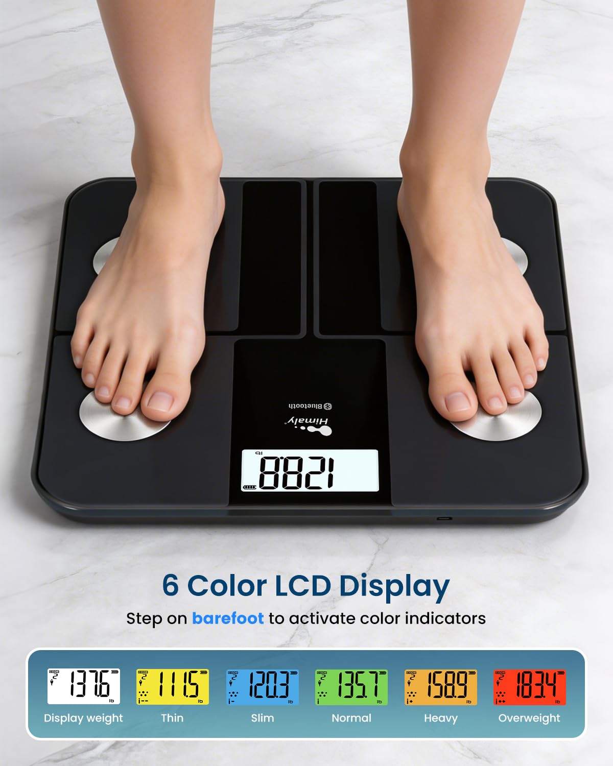 Rechargeable Digital Bathroom Scale J49691