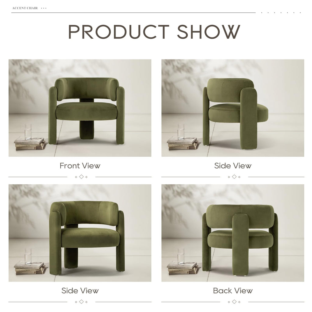 Modern Green Upholstered Accent Chair K6688