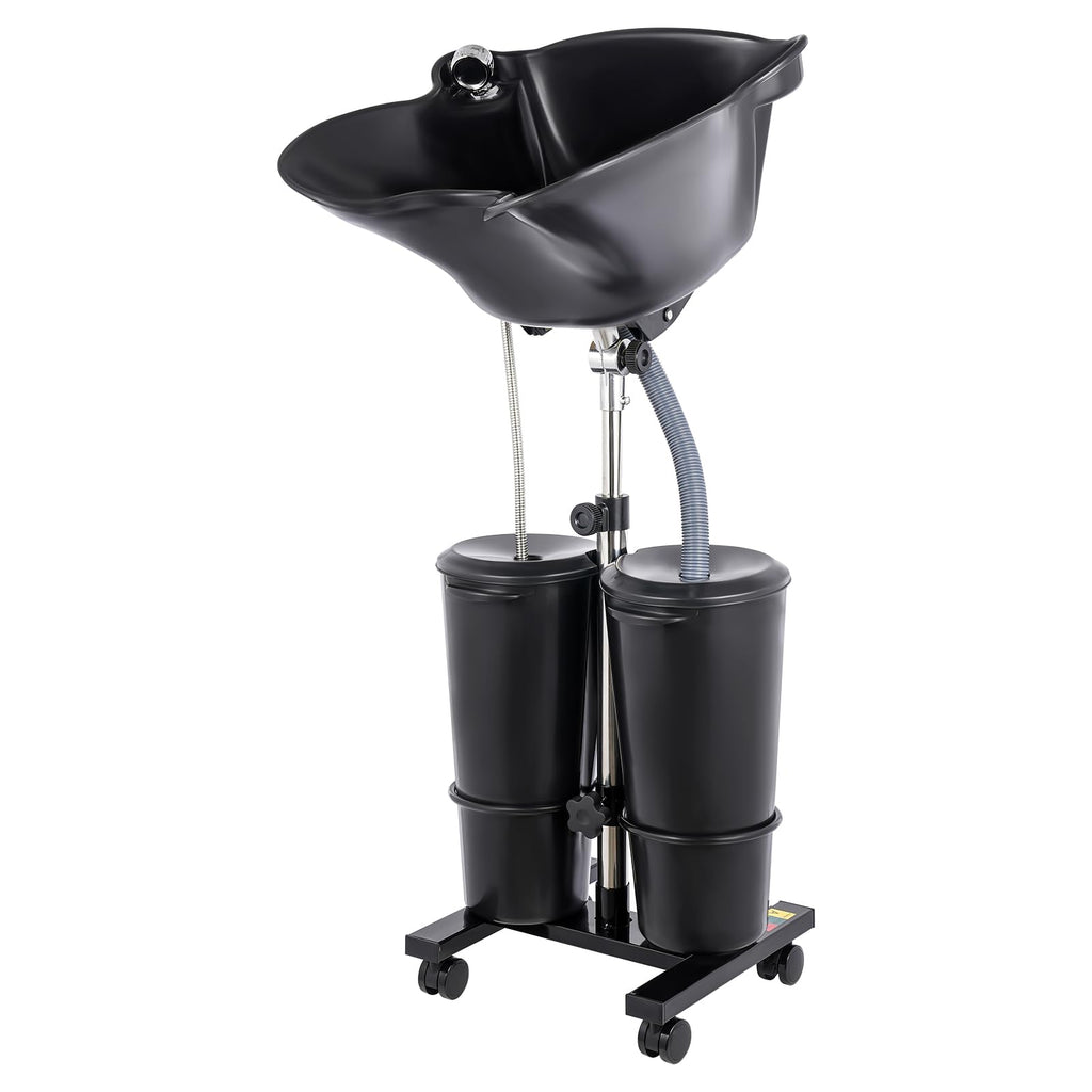 Portable Shampoo Bowl with 2 Buckets Electric Pump & Adjustable Hair Washing Basin K272