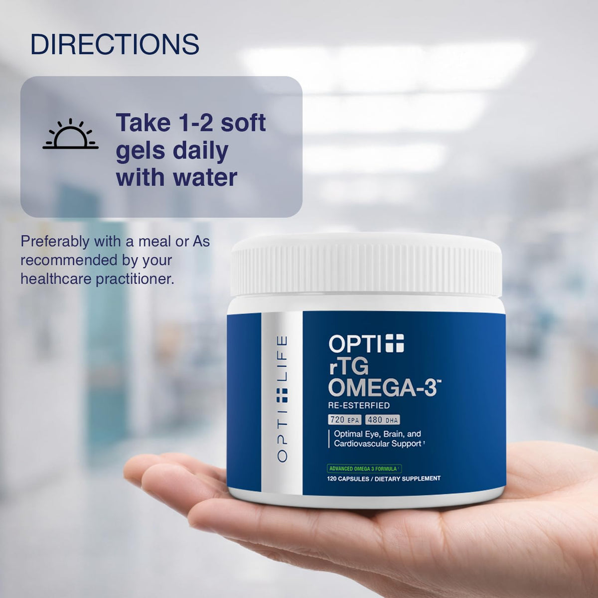 Omega 3 Fish Oil 1200mg Softgels 120 Ct C2361