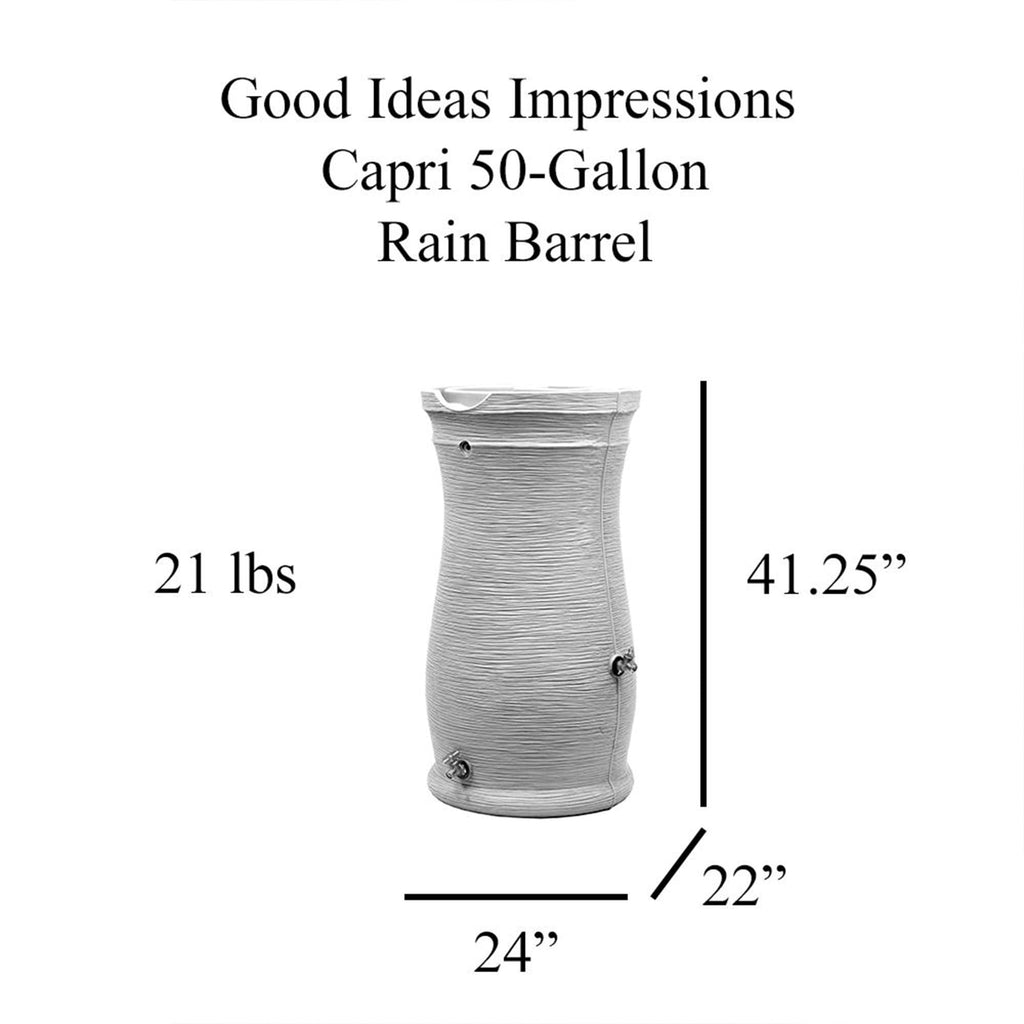 50-Gallon Rain Saver Barrel with 2 Brass Spigots and Screen L29960
