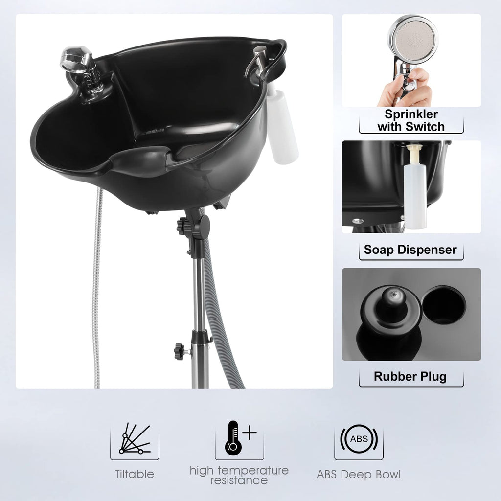 Portable Shampoo Bowl with Drain P198663
