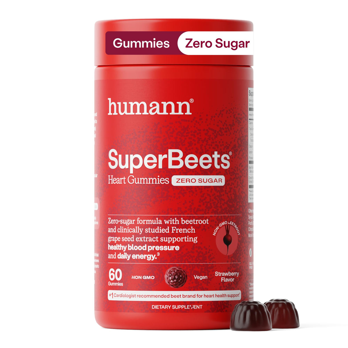 Zero Sugar Beet Gummies 60 Count X3601
