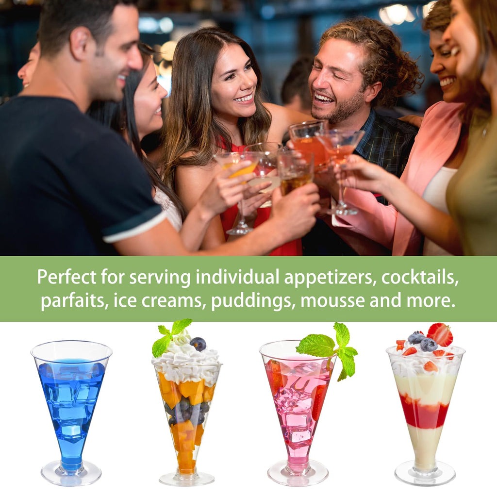 40 PCS 6 oz Plastic Martini Glasses M5260