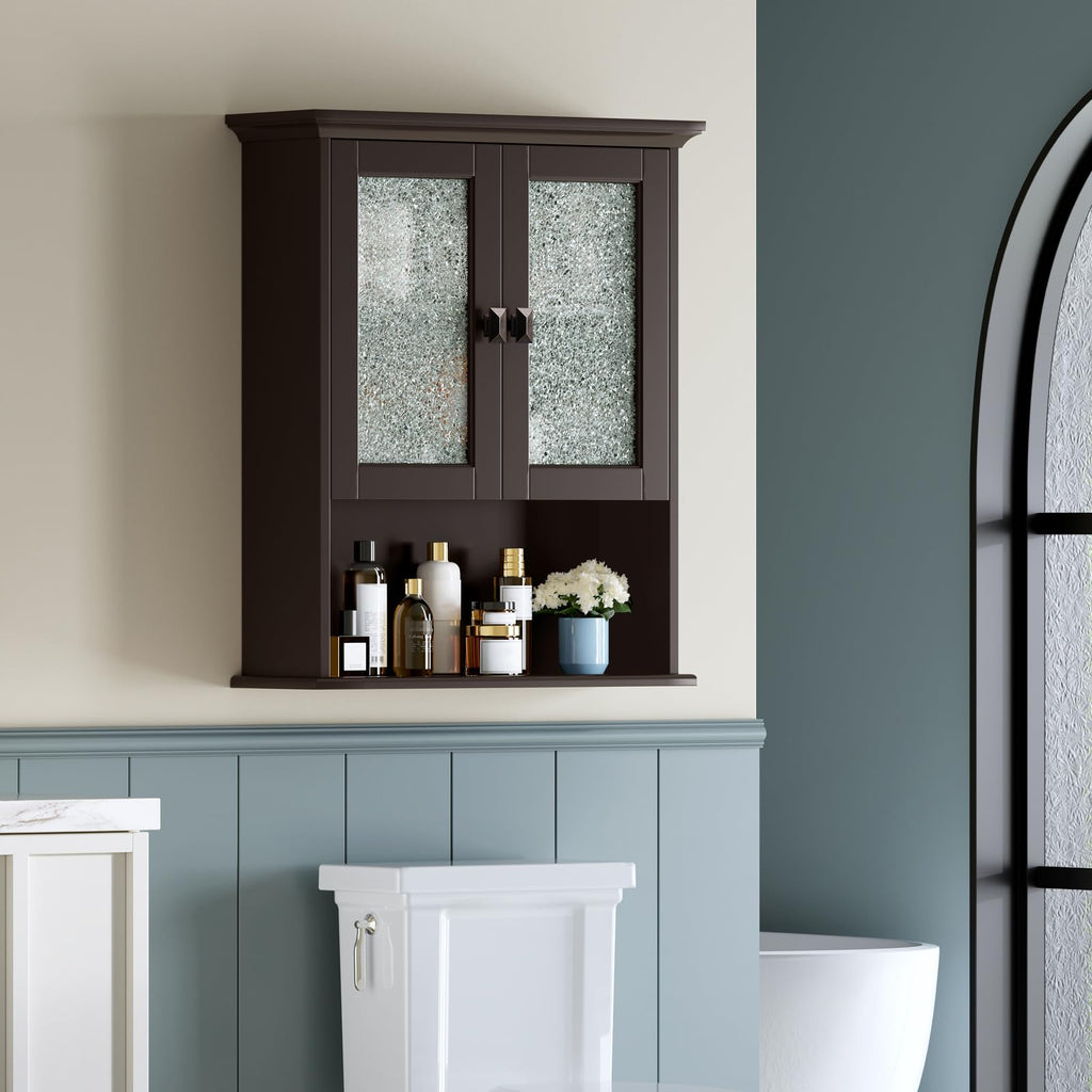 Wall Mount Bathroom Cabinet with Glass Door D75065