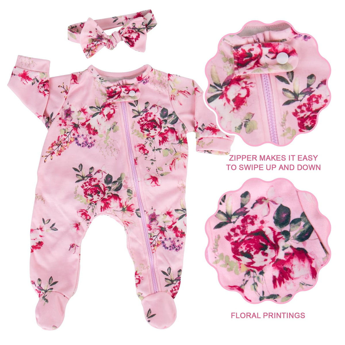 20 inch Purple Floral Jumpsuits Set S609043