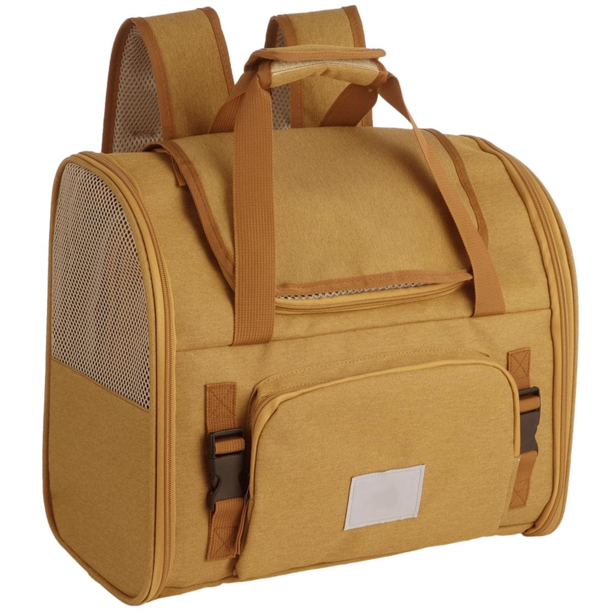 Expandable Pet Backpack Carrier with Ventilated Mesh Top Y896