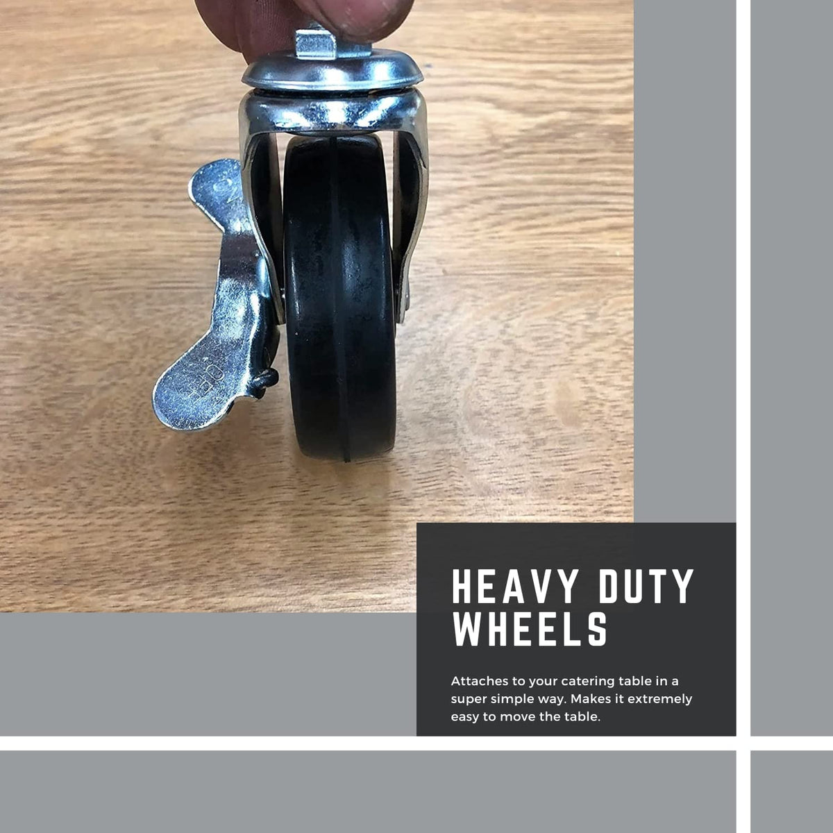 Folding Table Caster Wheels 3” Locking Casters D92465