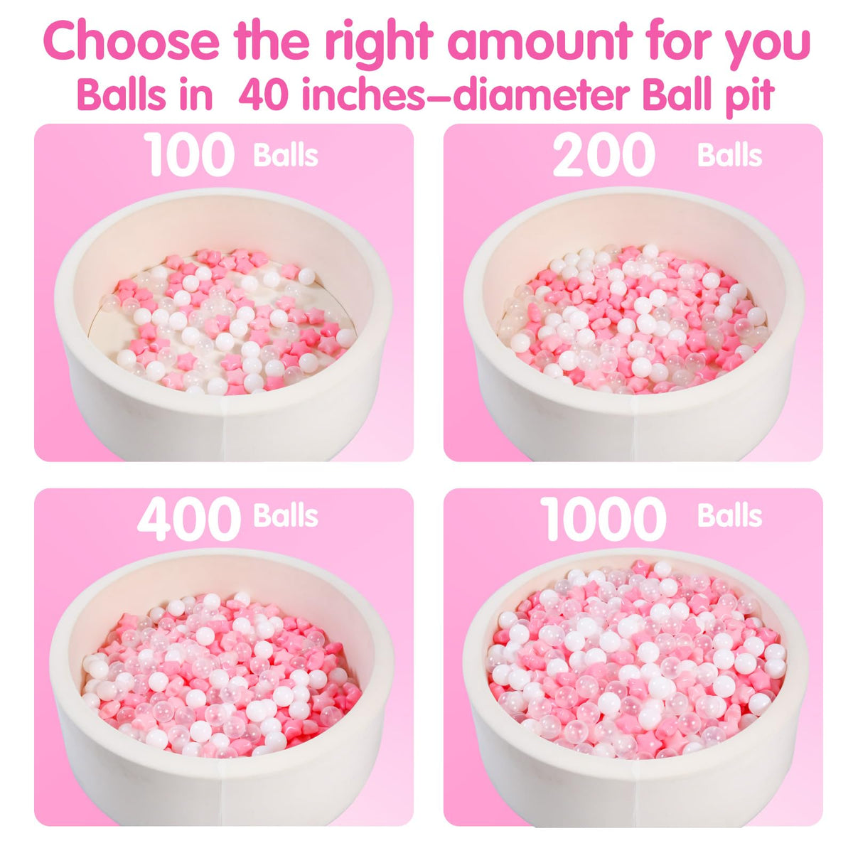 Pink Green Blue White Gray Ball Pit Balls P816720