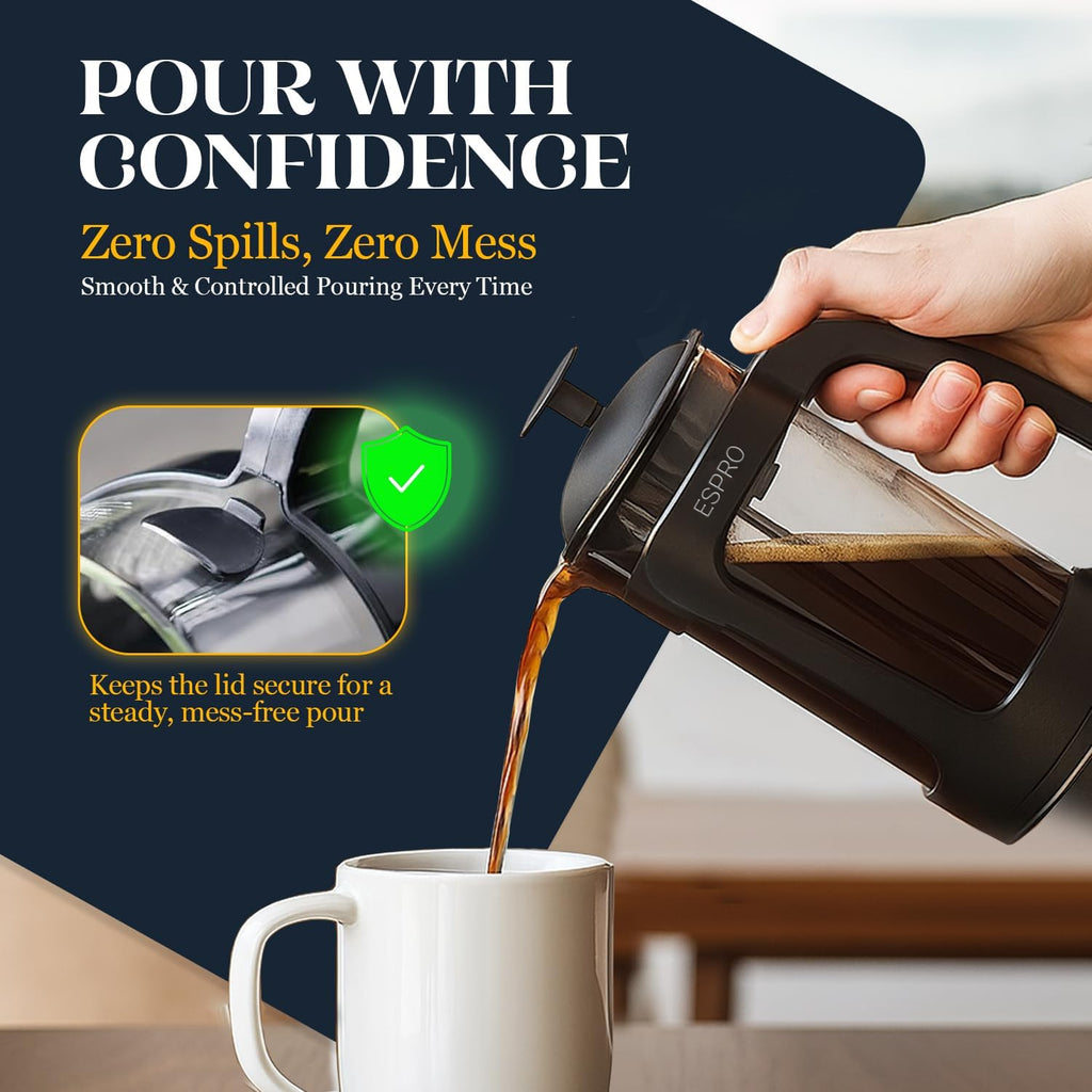 Black 17oz French Press Coffee Maker E3013