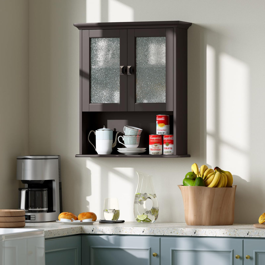 Wall Mount Bathroom Cabinet with Glass Door D75065