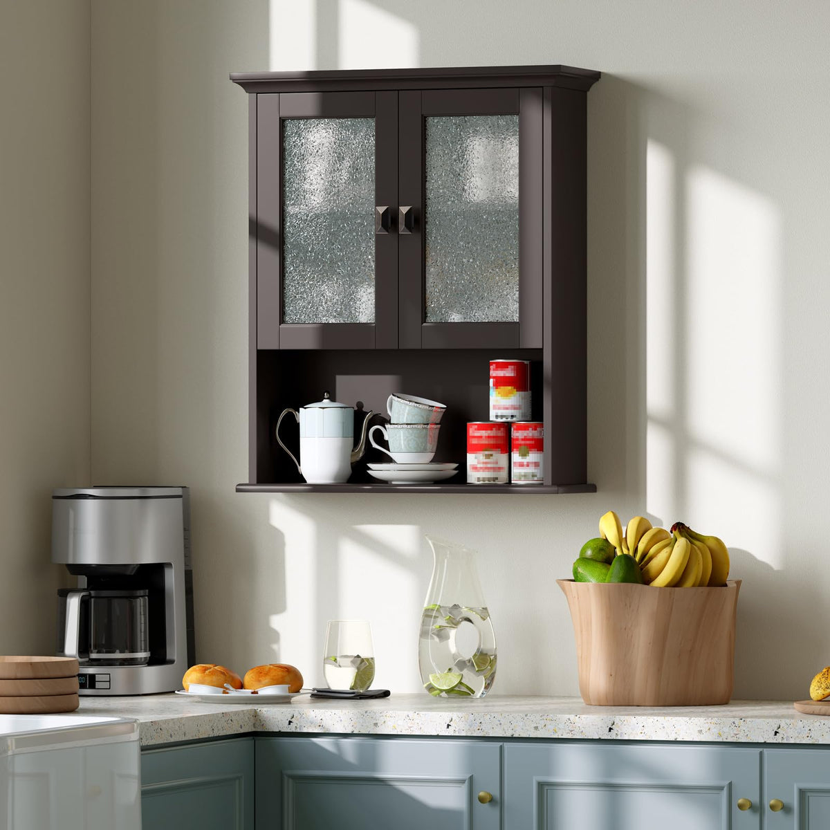 Wall Mount Bathroom Cabinet with Glass Door D75065