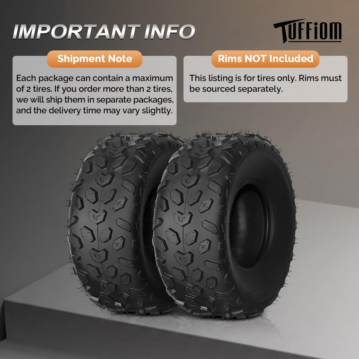 19x7-8 Tubeless ATV UTV Tires Set of 2 M715