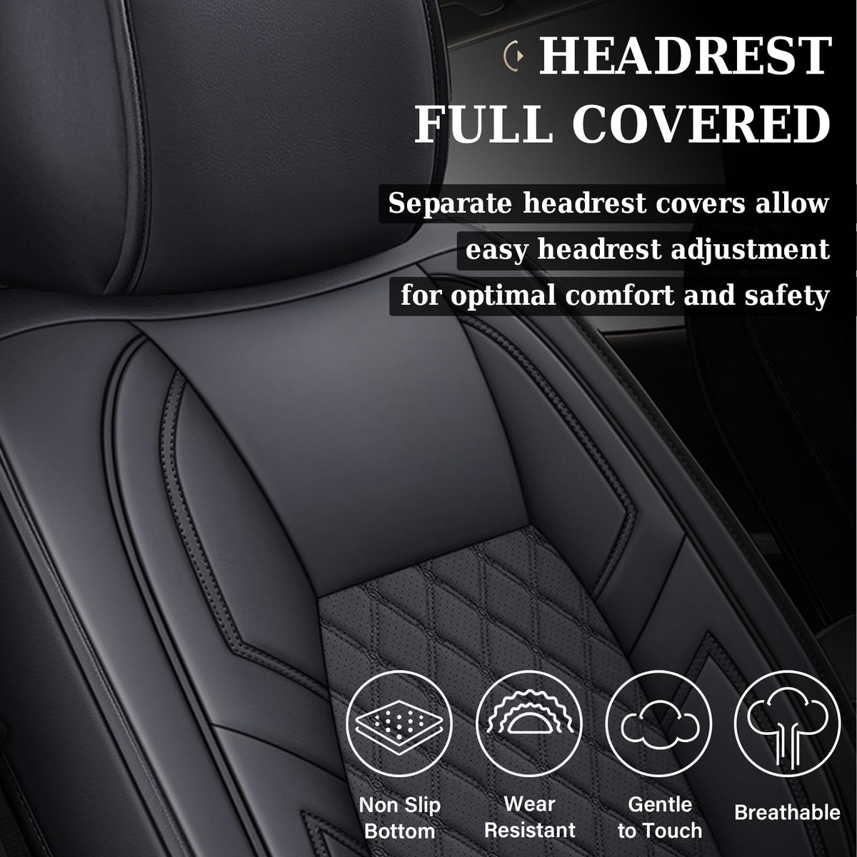 Leather Car Seat Covers Full Set Z19233