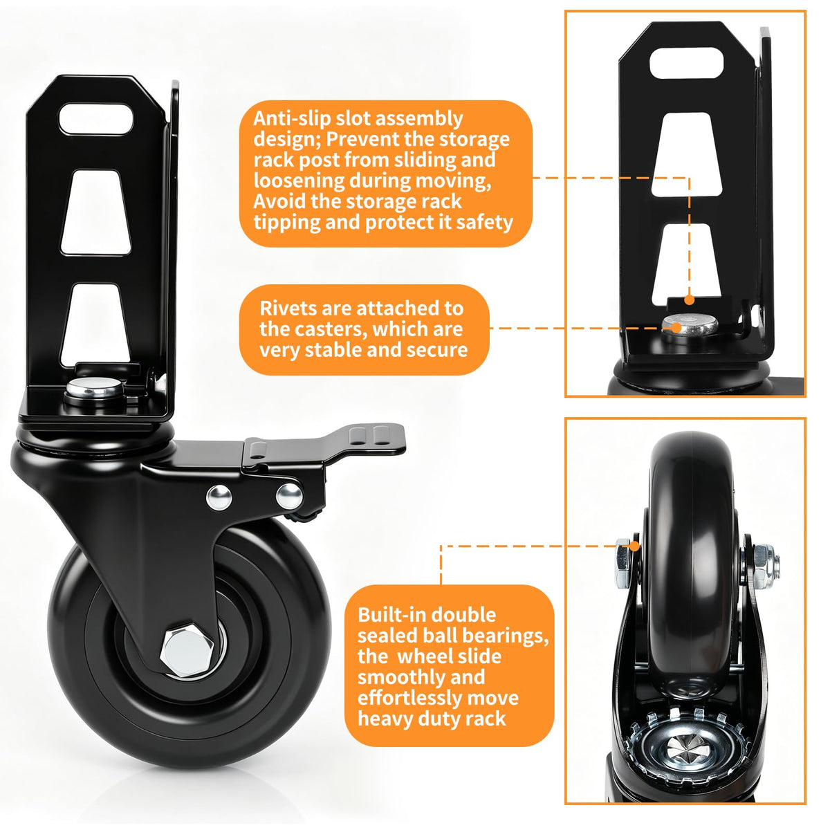 4" Storage Rack Caster Wheels H99149