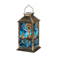 Solar Lantern Stained Glass Outdoor Waterproof Hanging Solar Light E67672