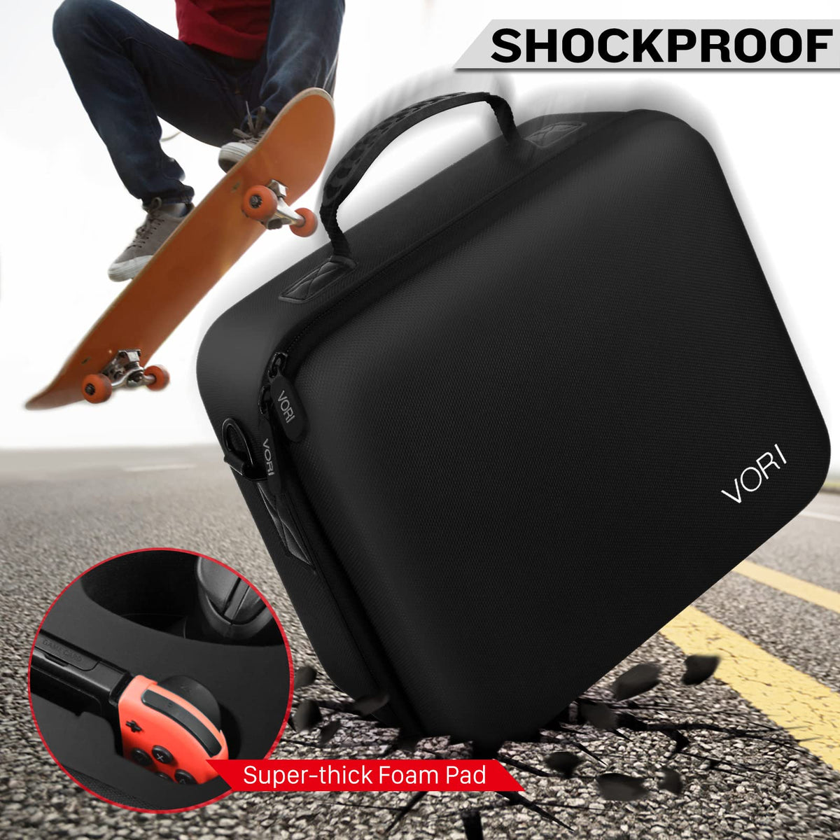 Black Carrying Case with Handle and Shoulder Strap R340