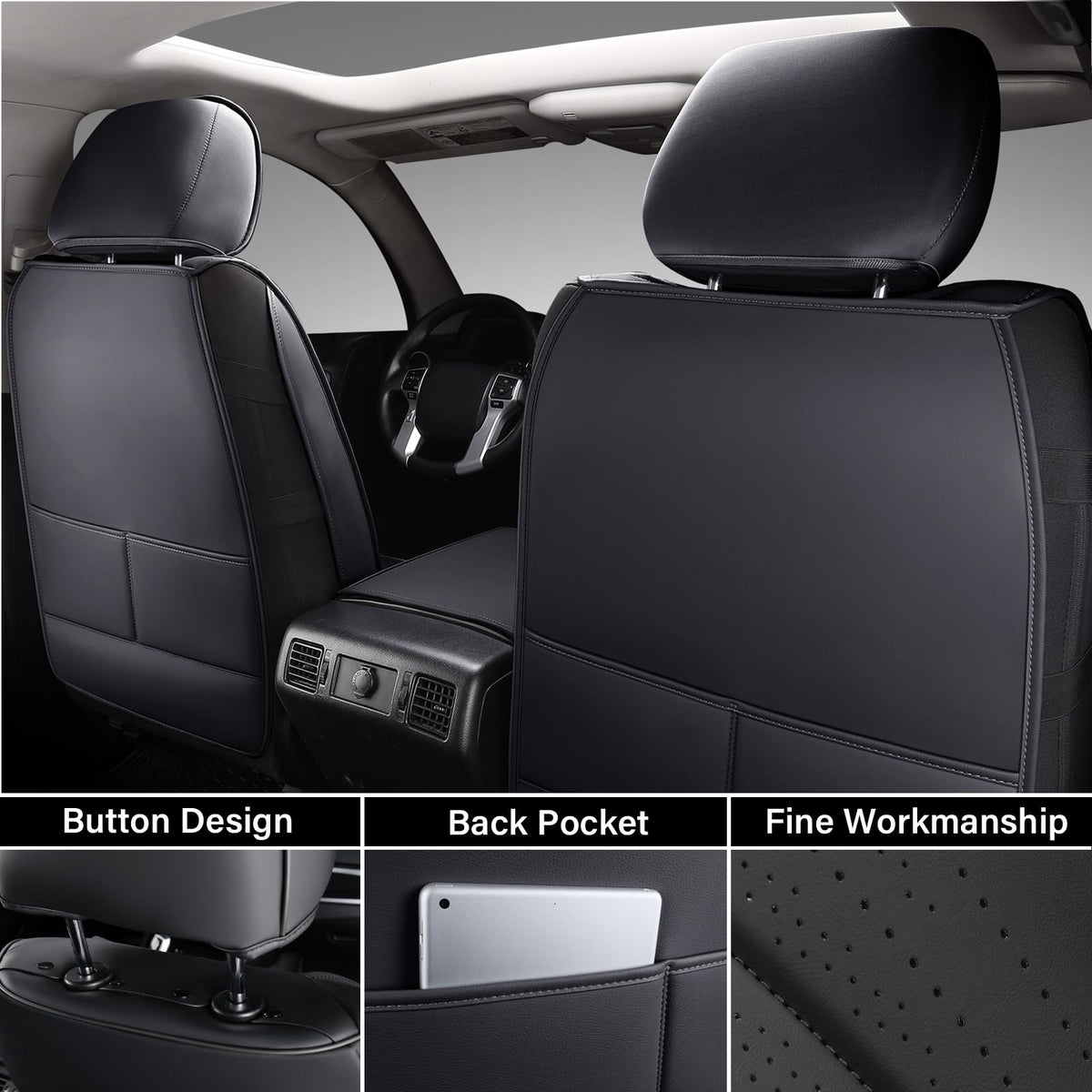 Leather Car Seat Covers Full Set Z19233