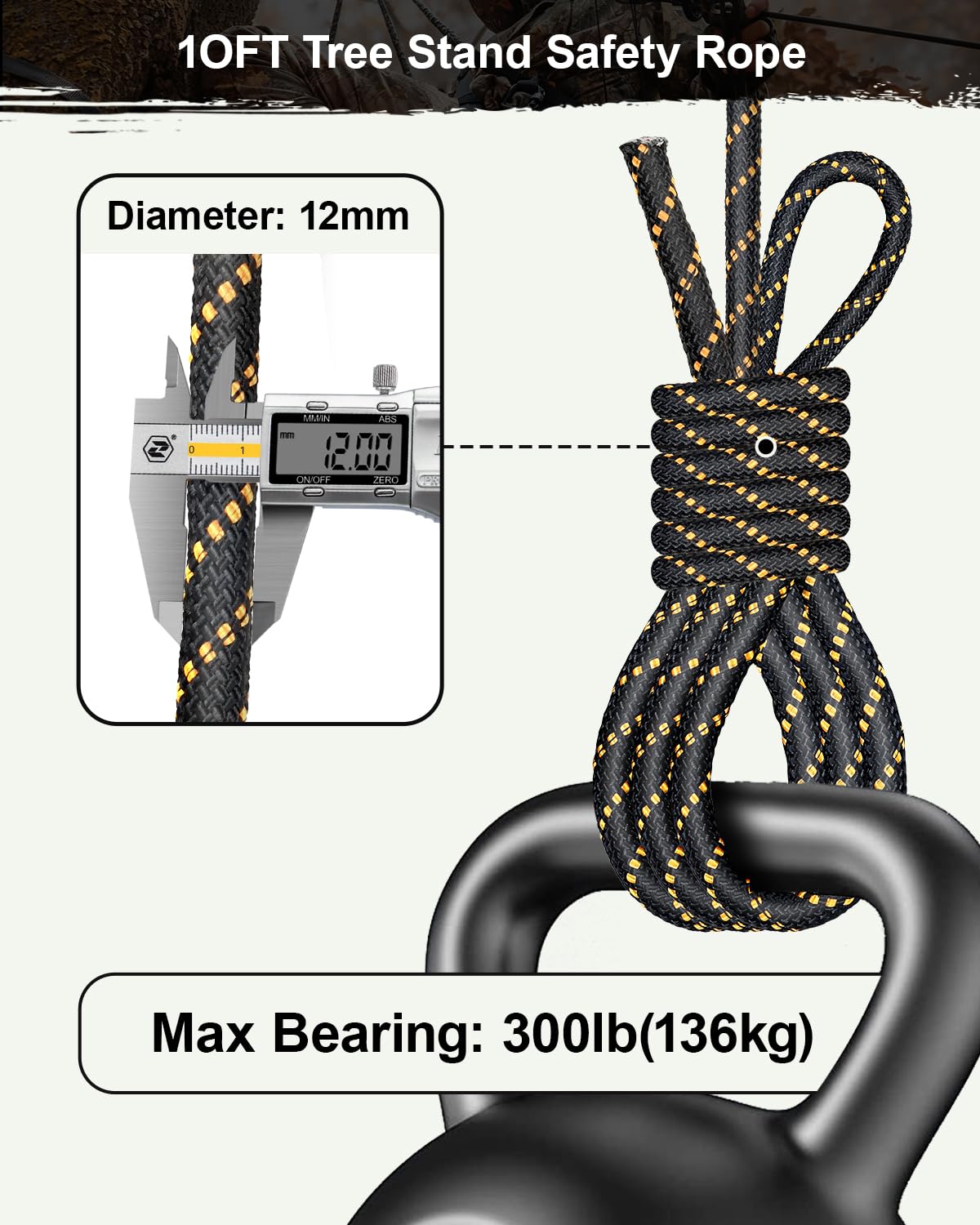 Lightweight Hunting Saddle with 2 Adjustable Safety Ropes L819