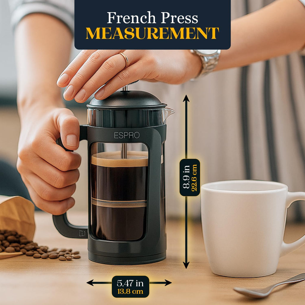 Black 17oz French Press Coffee Maker E3013