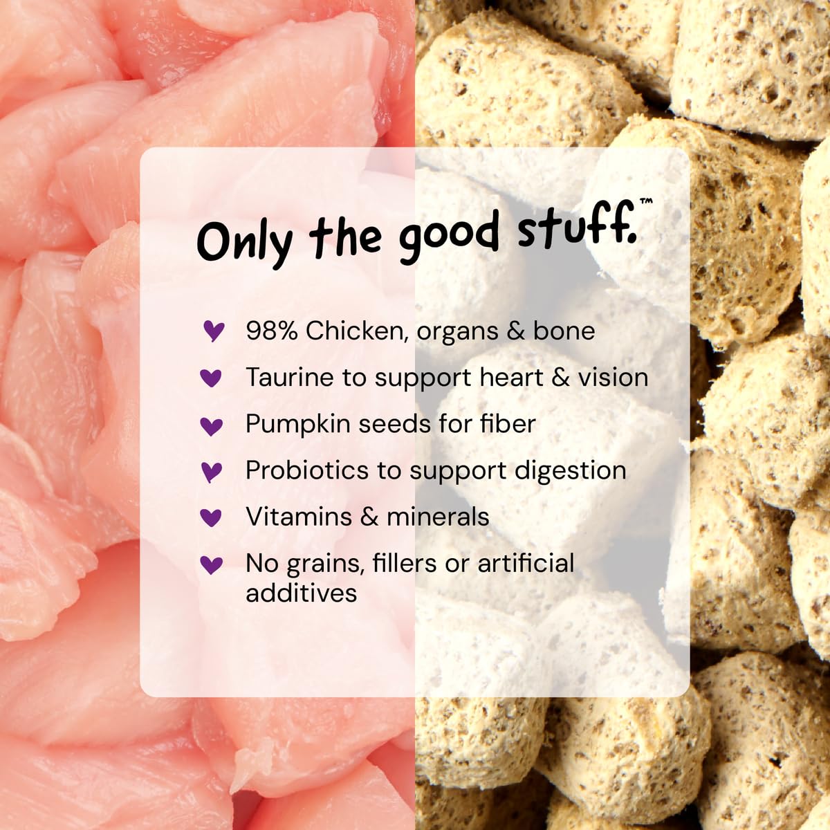 Freeze-Dried Raw Chicken Cat Food 3.5 oz A84682