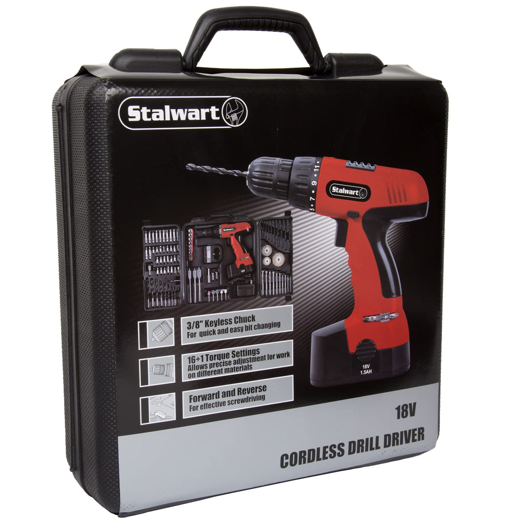 18V Cordless Power Drill Set 89-Piece Kit with Battery and Charger T826