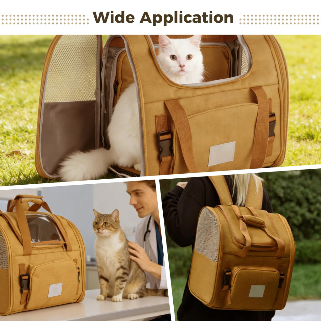 Expandable Pet Backpack Carrier with Ventilated Mesh Top Y896