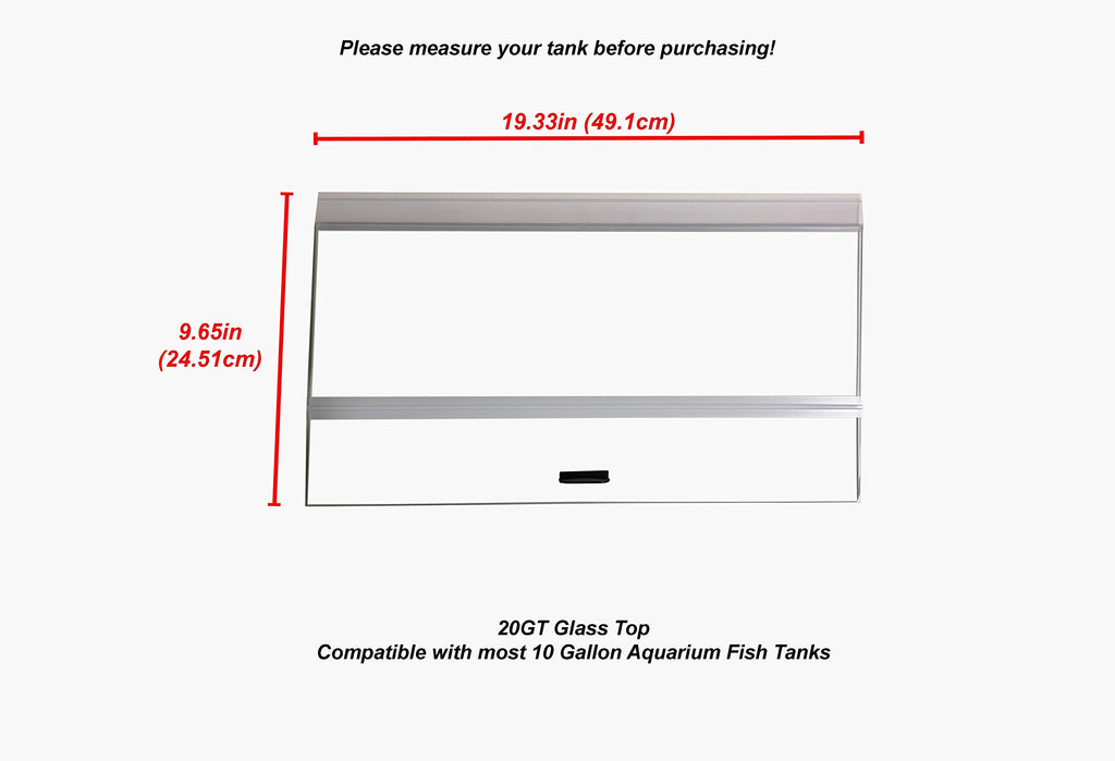 20" Glass Canopy for 10 Gallon Aquarium T19940